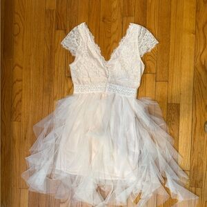 White Lace tulle dress